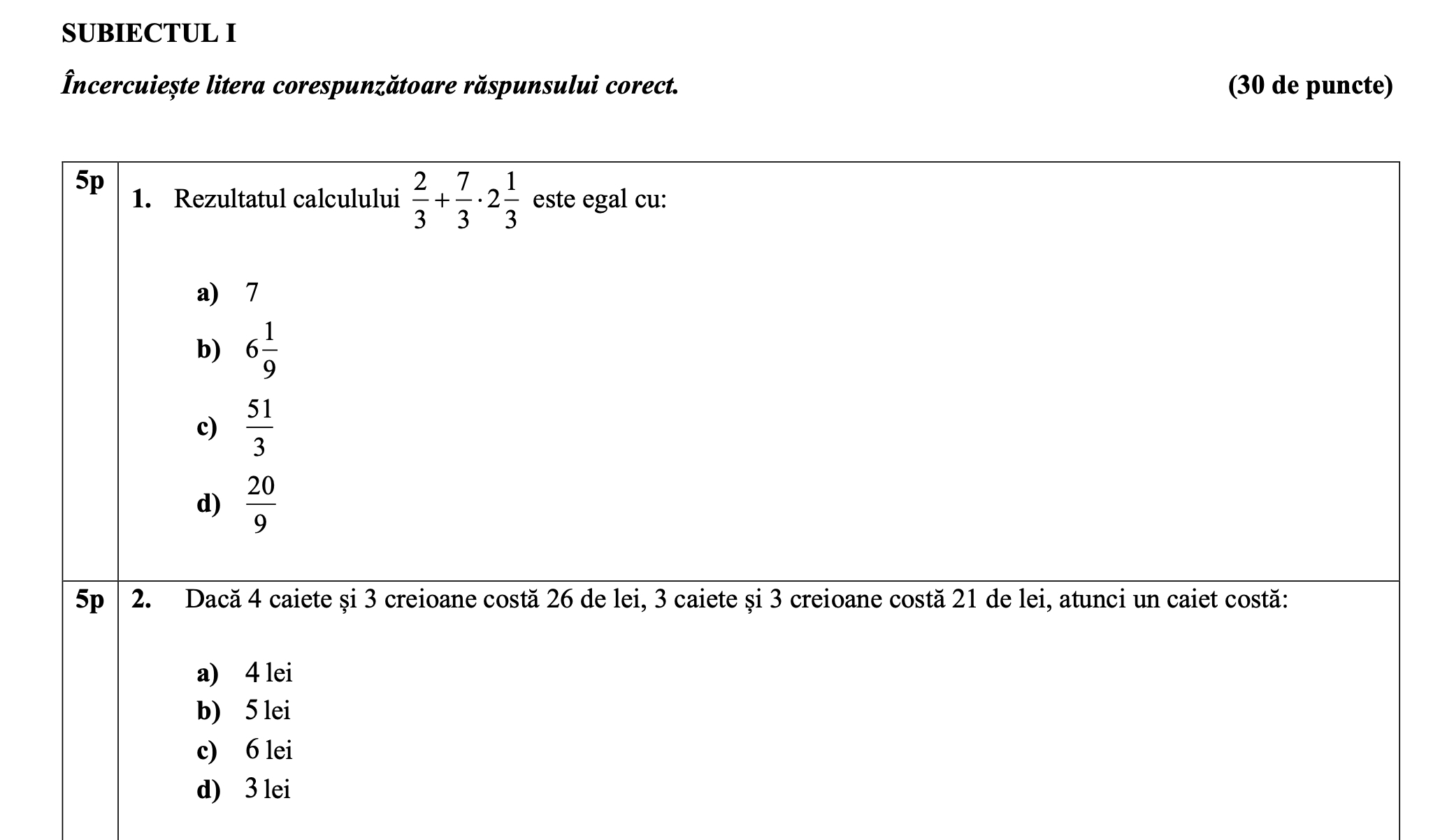 Evaluare Națională 2026. Test de antrenament la Matematică și barem de evaluare și notare pentru luna februarie, publicate de Inspectoratul Școlar Sibiu
